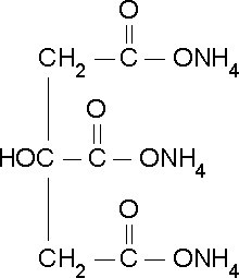 柠檬酸三铵  Ammonium citrate, tribasic   3458-72-8